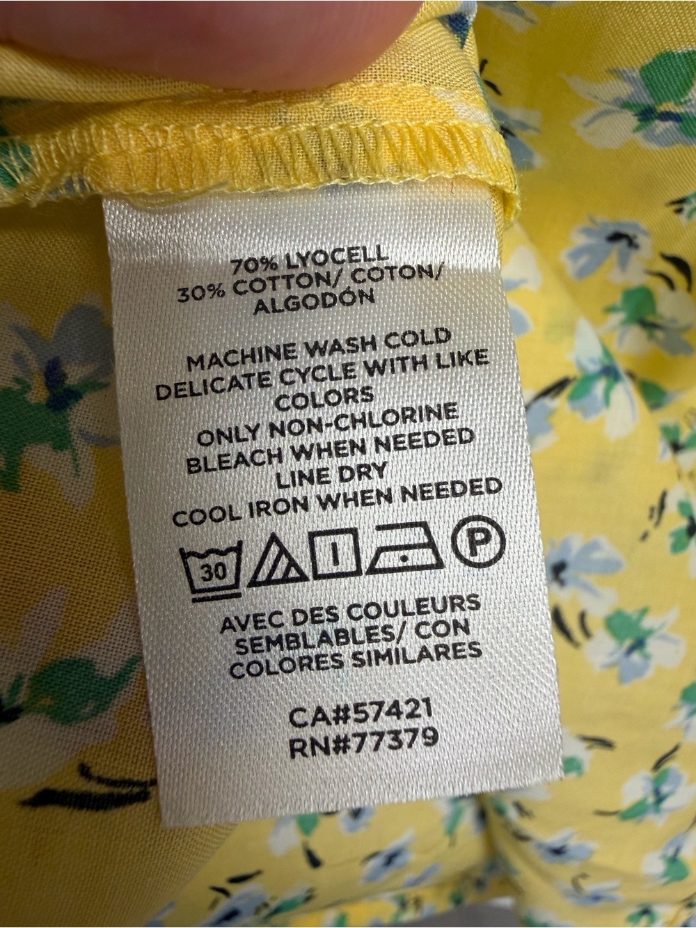 Ann Taylor Yellow Floral Peasant Blouse - Picture 3 of 4